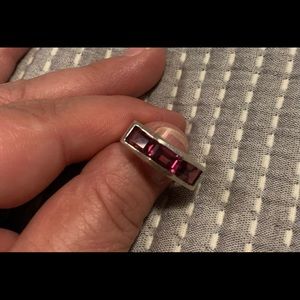Lagos 3 stone garnet ring. Caviar Collection